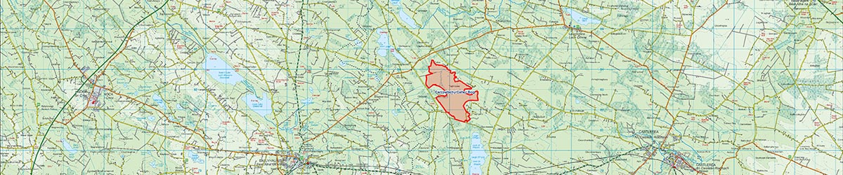 Carrowbehy / Caher Bog Location Map